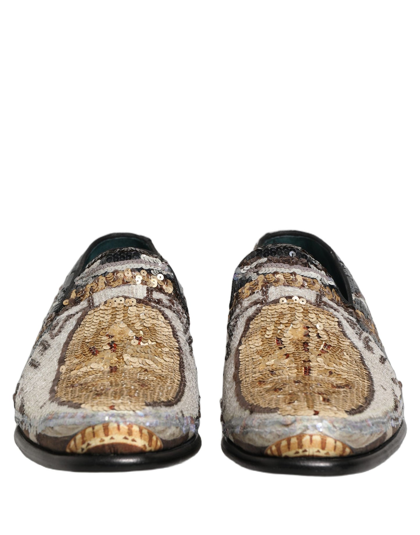 Zapatos Mocasines Dolce & Gabbana Multicolor Bordados con Lentejuelas