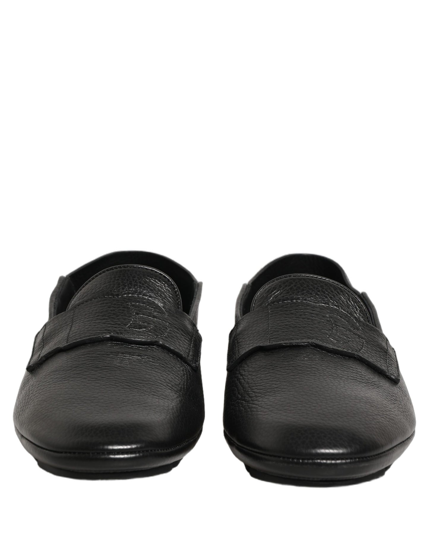 Zapatos Mocasines de Conducir de Piel de Venado Negros Dolce & Gabbana