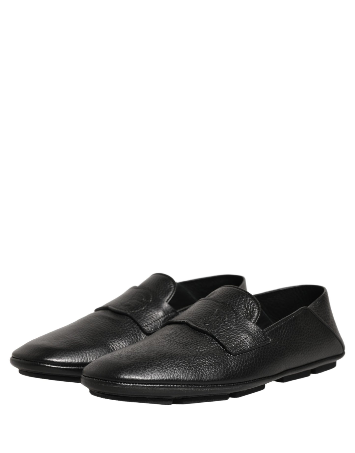 Zapatos Mocasines de Conducir de Piel de Venado Negros Dolce & Gabbana