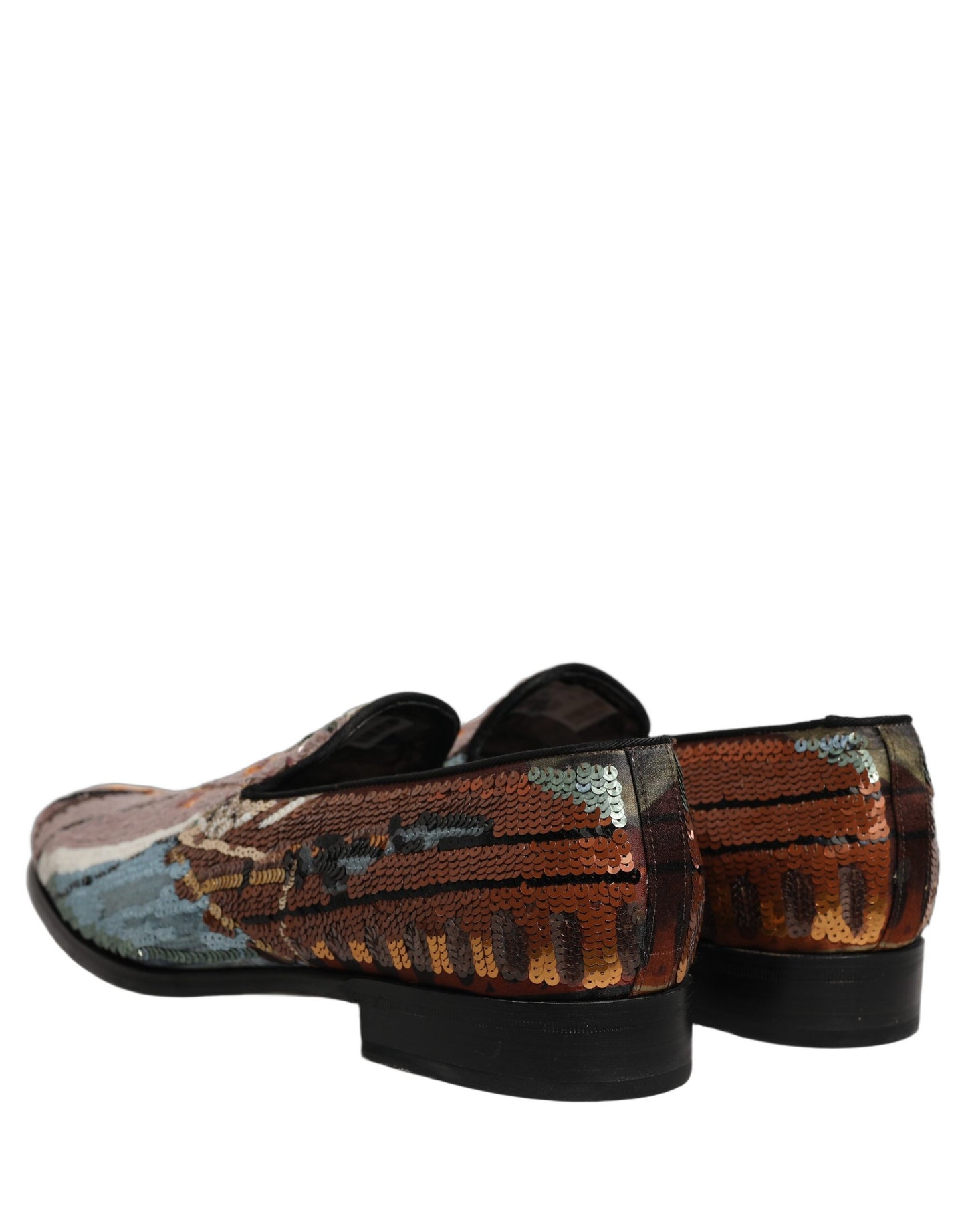 Zapatos Mocasines Dolce & Gabbana Multicolor Bordados con Lentejuelas