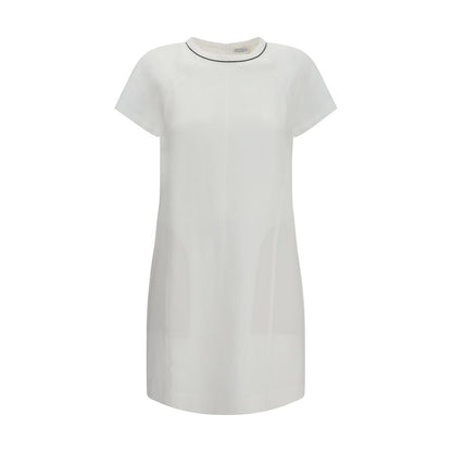 Robe décontractée Brunello Cucinelli en viscose blanche