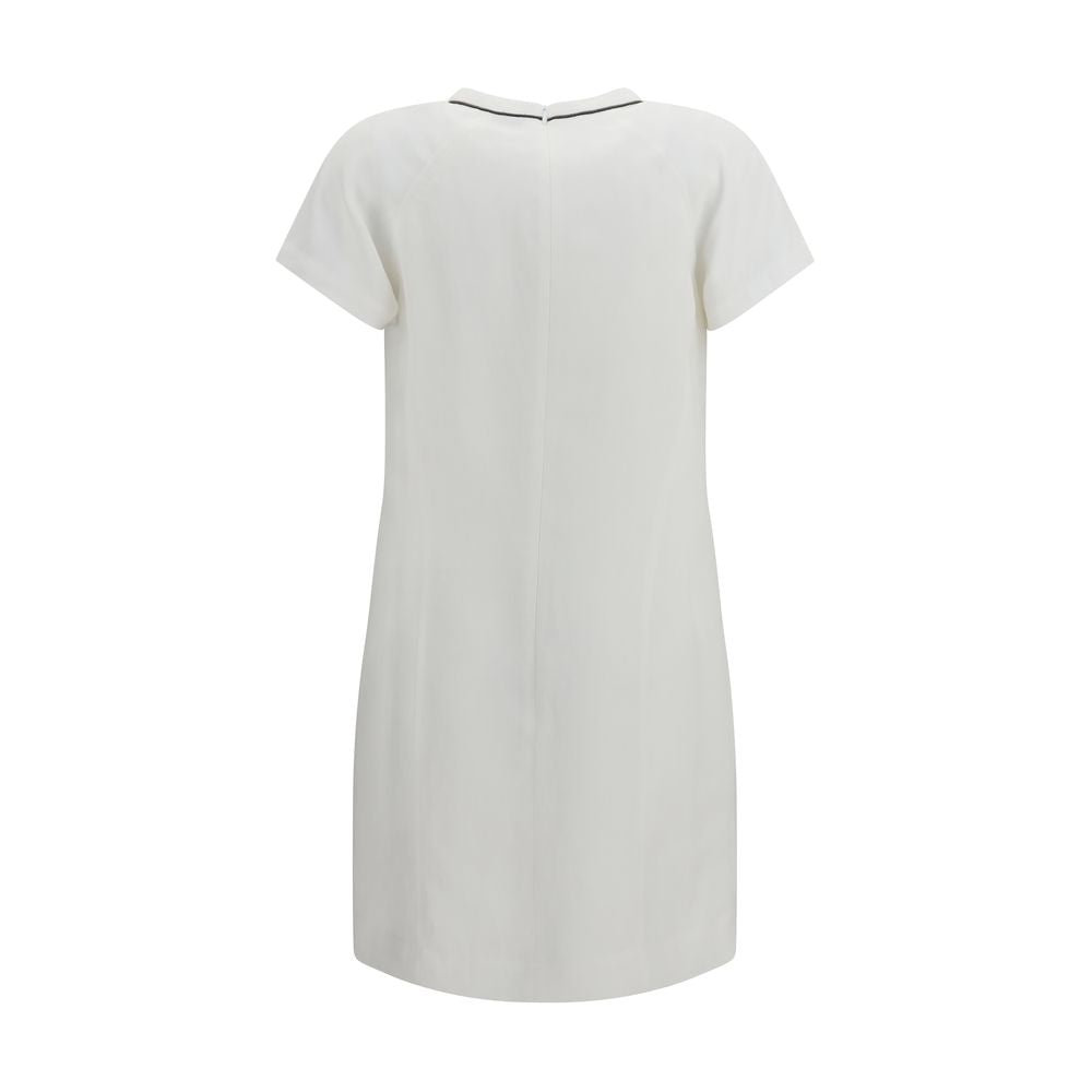 Robe décontractée Brunello Cucinelli en viscose blanche