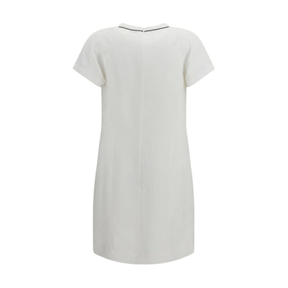 Robe décontractée Brunello Cucinelli en viscose blanche