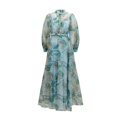 Nissa Blue Polyester Casual Dress