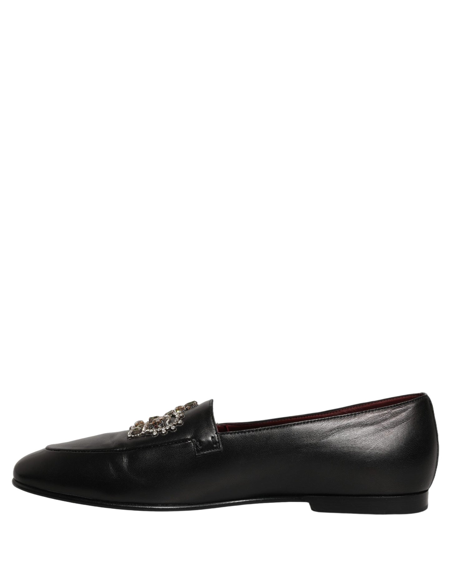 Chaussures mocassins Dolce & Gabbana en cuir noir ornés d'une couronne