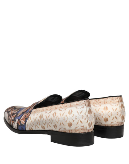 Zapatos Mocasín de Terciopelo con Estampado de Frutas Multicolor Dolce & Gabbana