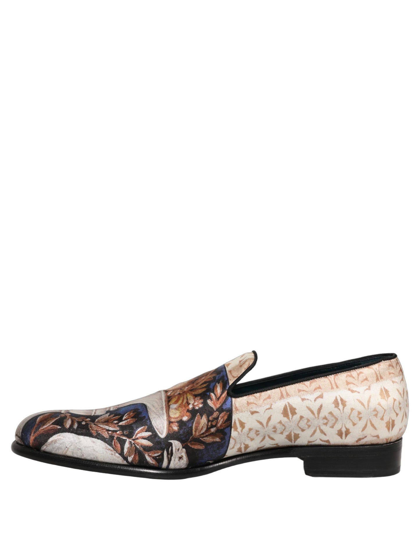 Zapatos Mocasín de Terciopelo con Estampado de Frutas Multicolor Dolce & Gabbana