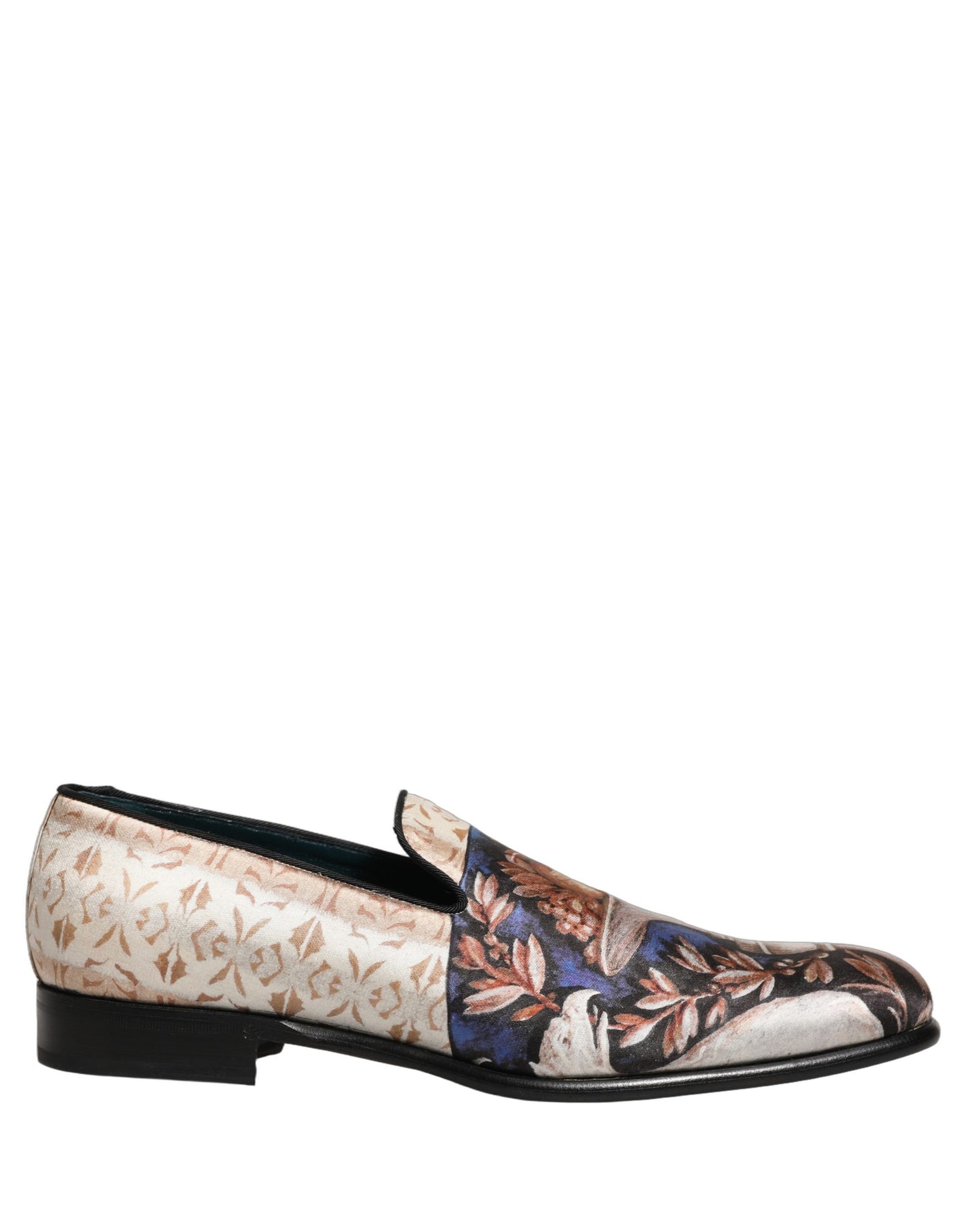 Zapatos Mocasín de Terciopelo con Estampado de Frutas Multicolor Dolce & Gabbana