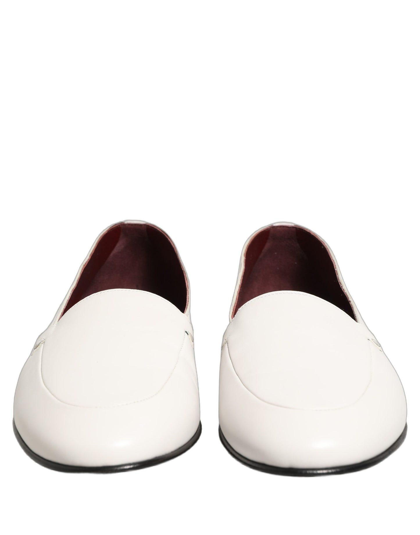 Zapatos Mocasin Dolce & Gabbana Blancos de Cuero con Logo sin Cordones para Hombre