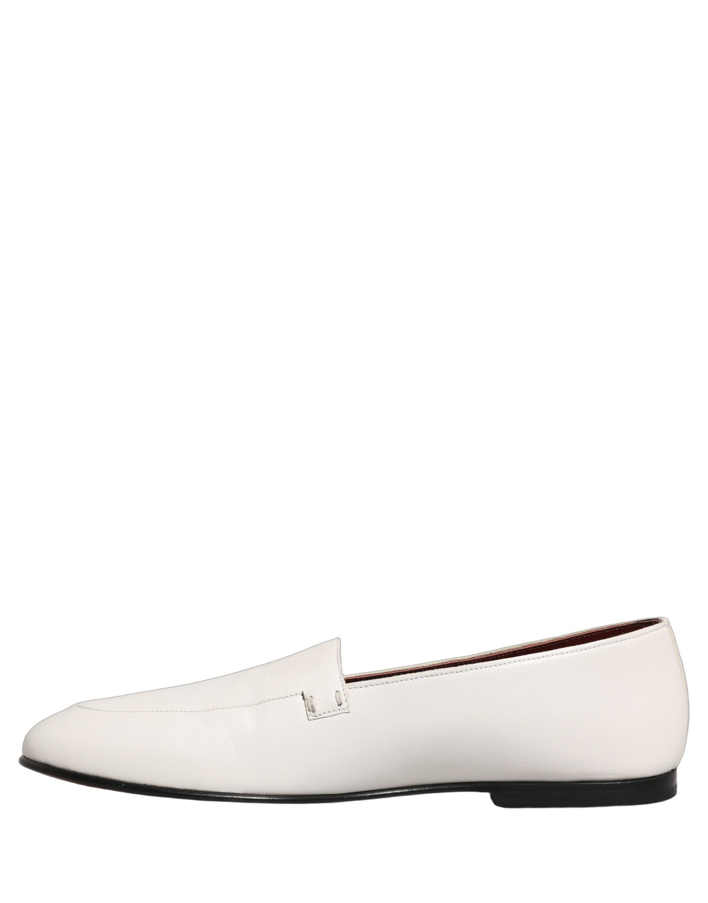 Zapatos Mocasin Dolce & Gabbana Blancos de Cuero con Logo sin Cordones para Hombre