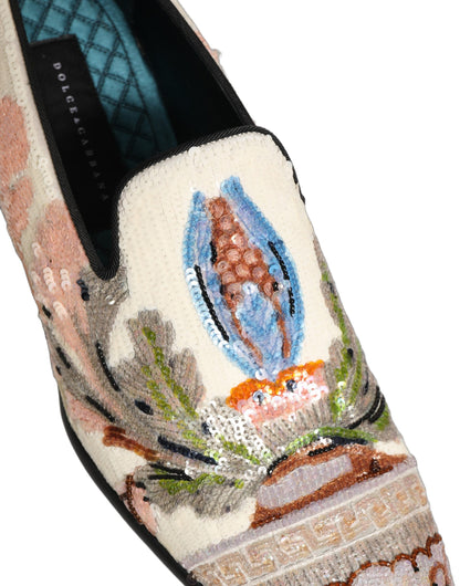 Zapatos mocasines Dolce & Gabbana multicolores bordados con lentejuelas