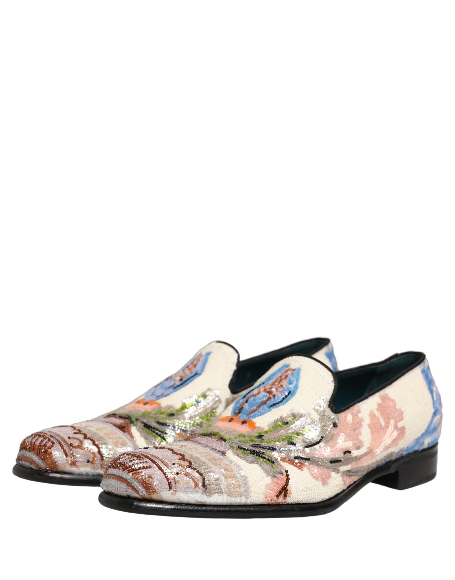 Zapatos mocasines Dolce & Gabbana multicolores bordados con lentejuelas