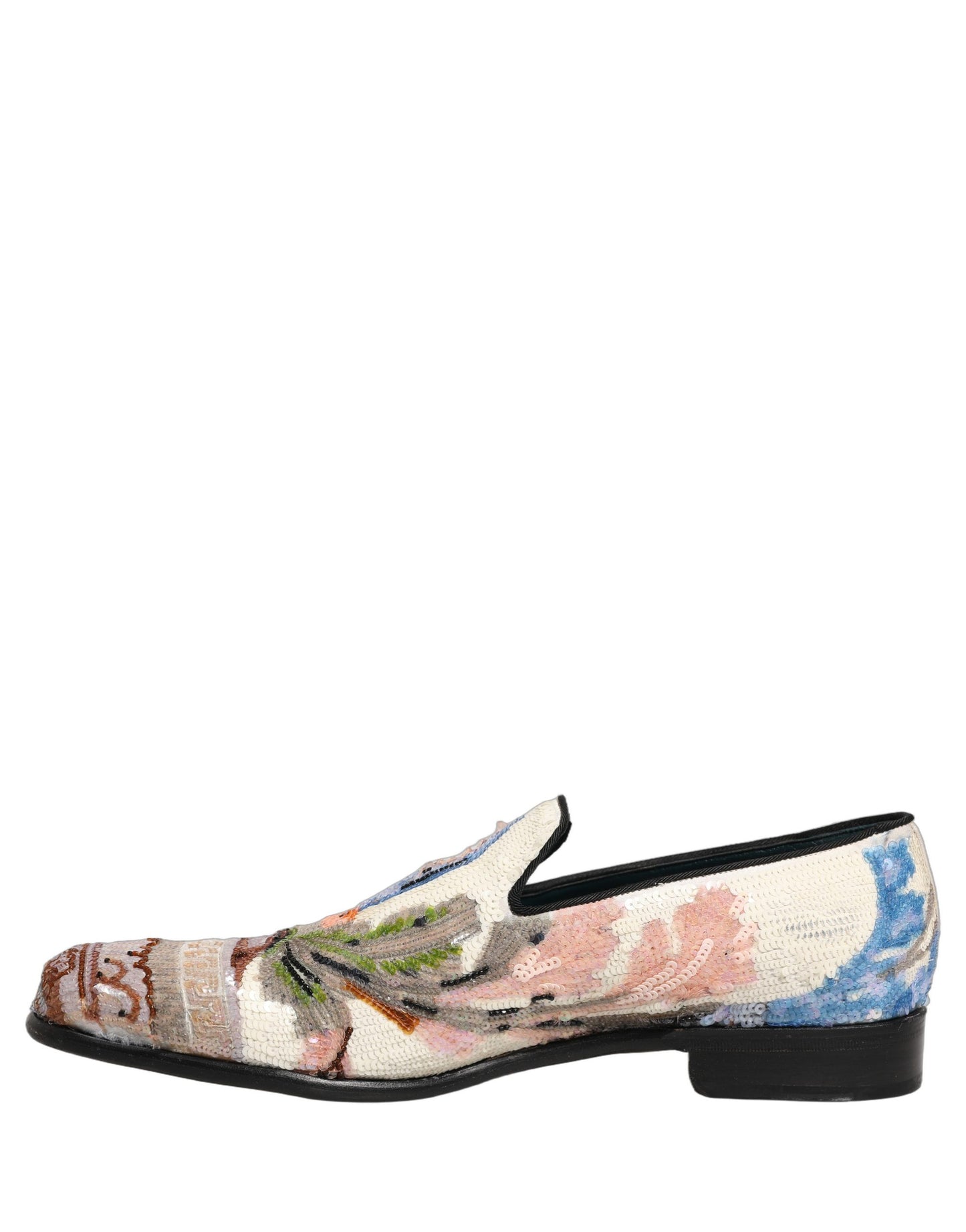 Zapatos mocasines Dolce & Gabbana multicolores bordados con lentejuelas