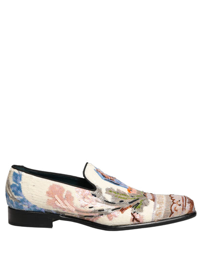 Zapatos mocasines Dolce & Gabbana multicolores bordados con lentejuelas