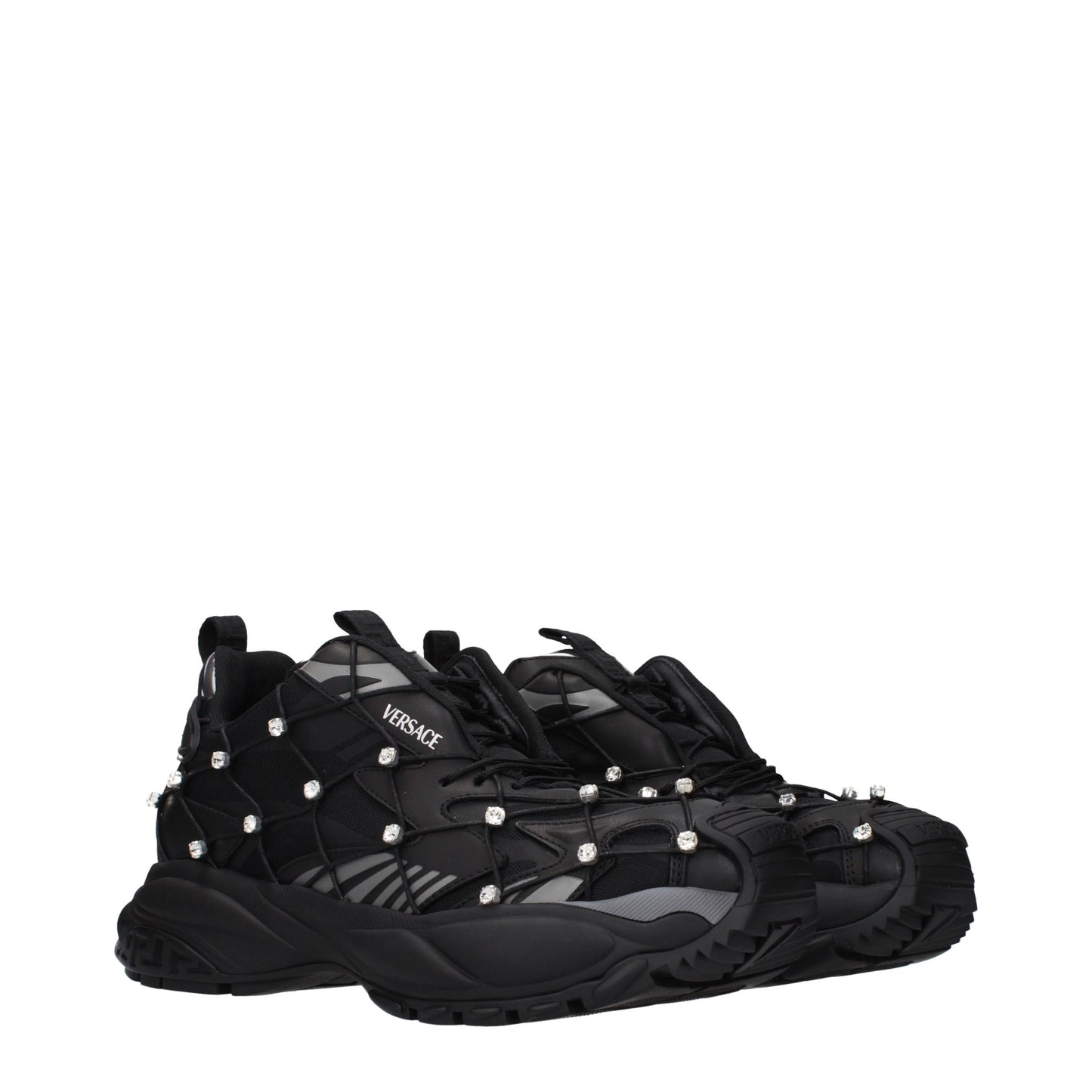 Zapatillas Versace de tela negras