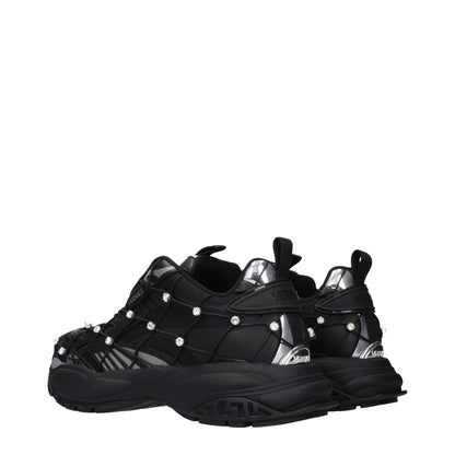 Zapatillas Versace de tela negras