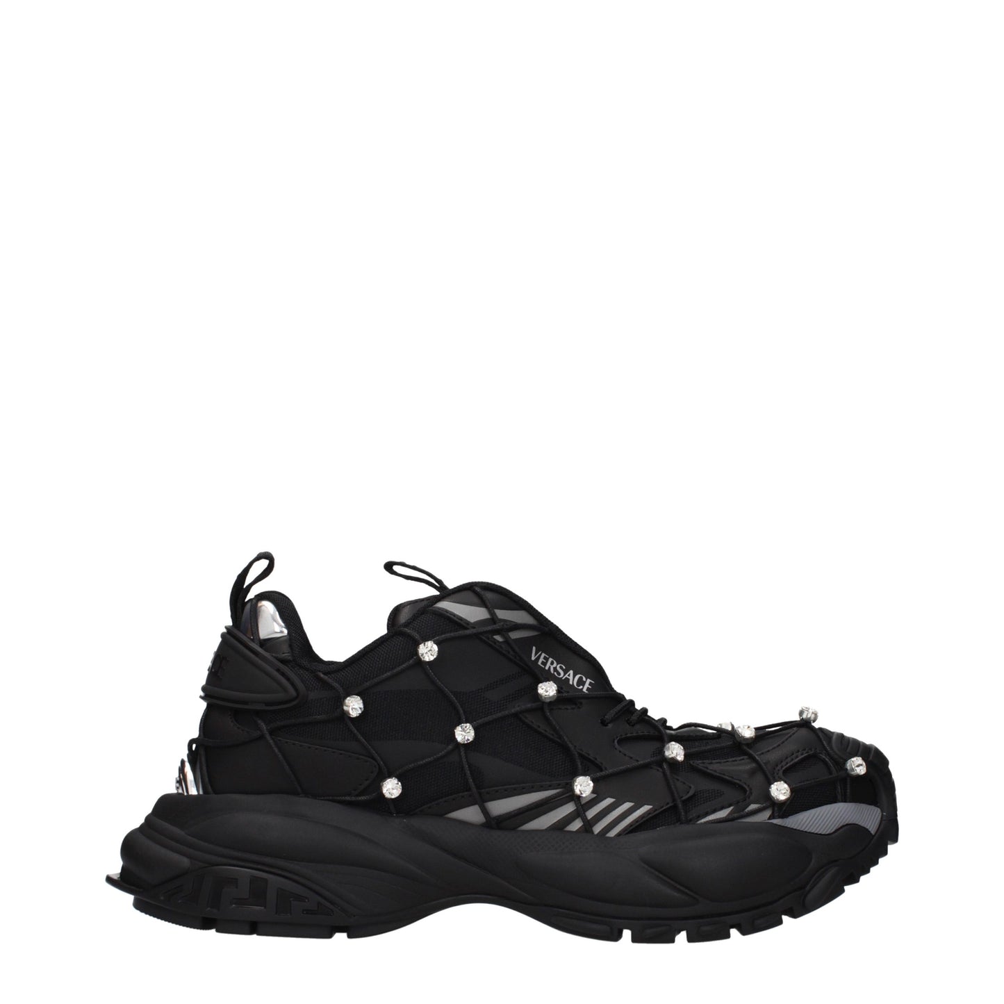Baskets Chunky Versace en Tissu Noir