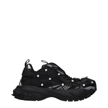 Baskets Chunky Versace en Tissu Noir