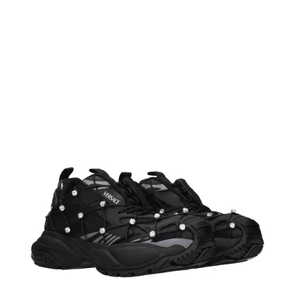 Baskets Chunky Versace en Tissu Noir