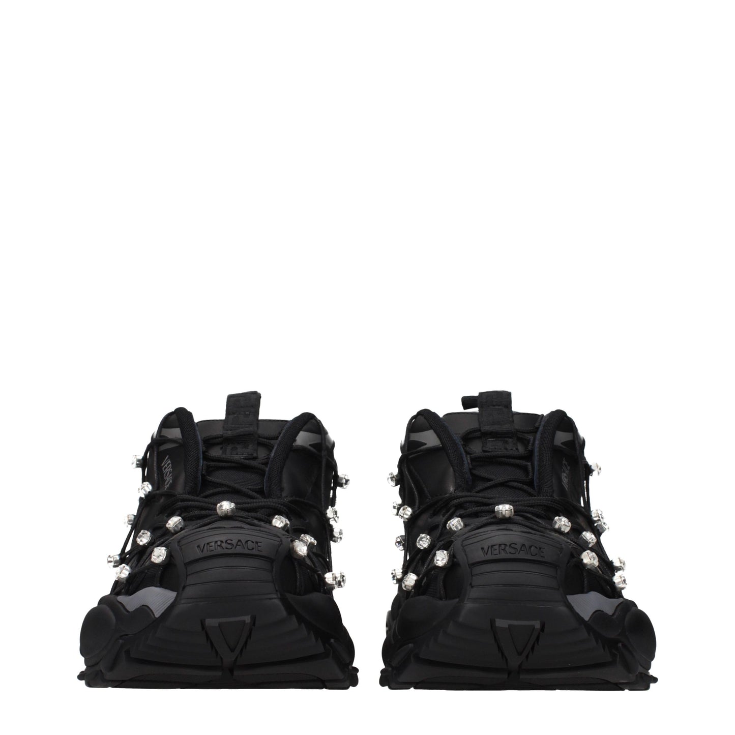 Baskets Chunky Versace en Tissu Noir