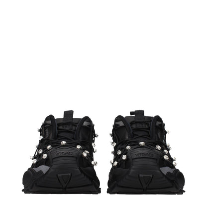 Baskets Chunky Versace en Tissu Noir