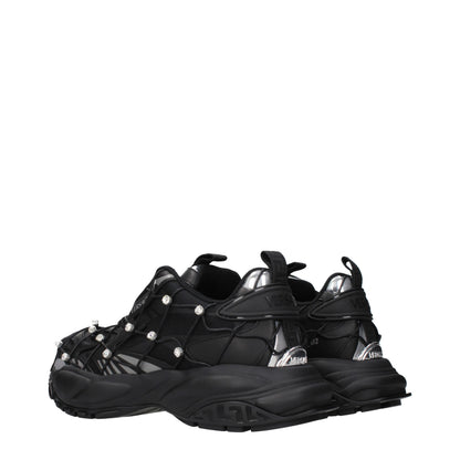 Baskets Chunky Versace en Tissu Noir