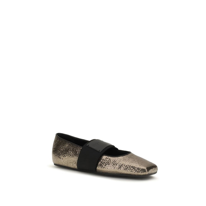 Bailarinas Givenchy de piel de becerro dorada Bos Taurus
