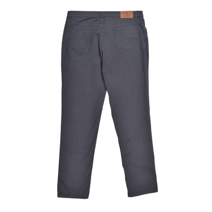 Pantalones casuales de algodón gris Brunello Cucinelli
