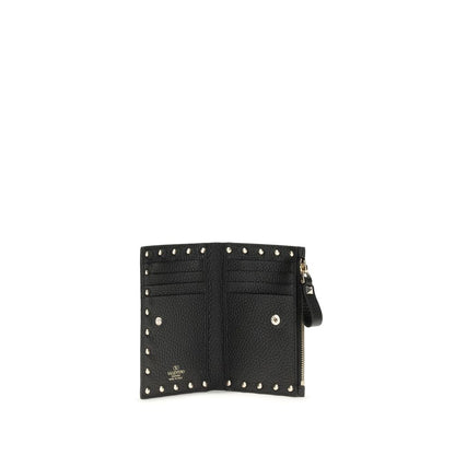 Valentino Garavani Black Calf Leather Bos Taurus Wallet