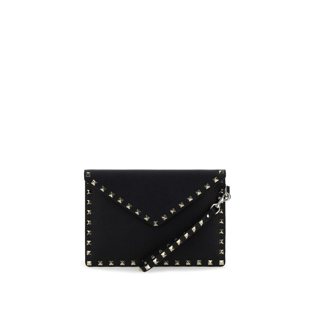 Portefeuille Valentino Garavani en Cuir de Veau Noir Bos Taurus