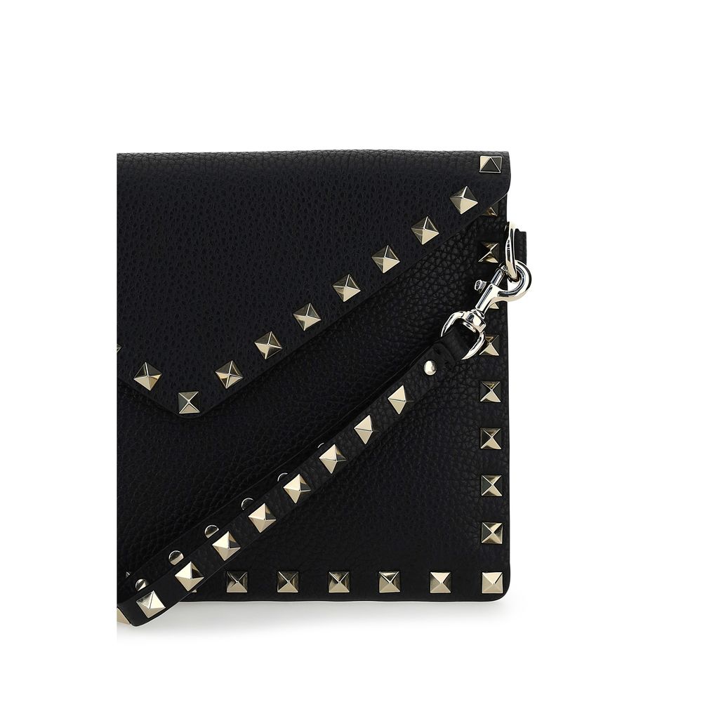 Portefeuille Valentino Garavani en Cuir de Veau Noir Bos Taurus