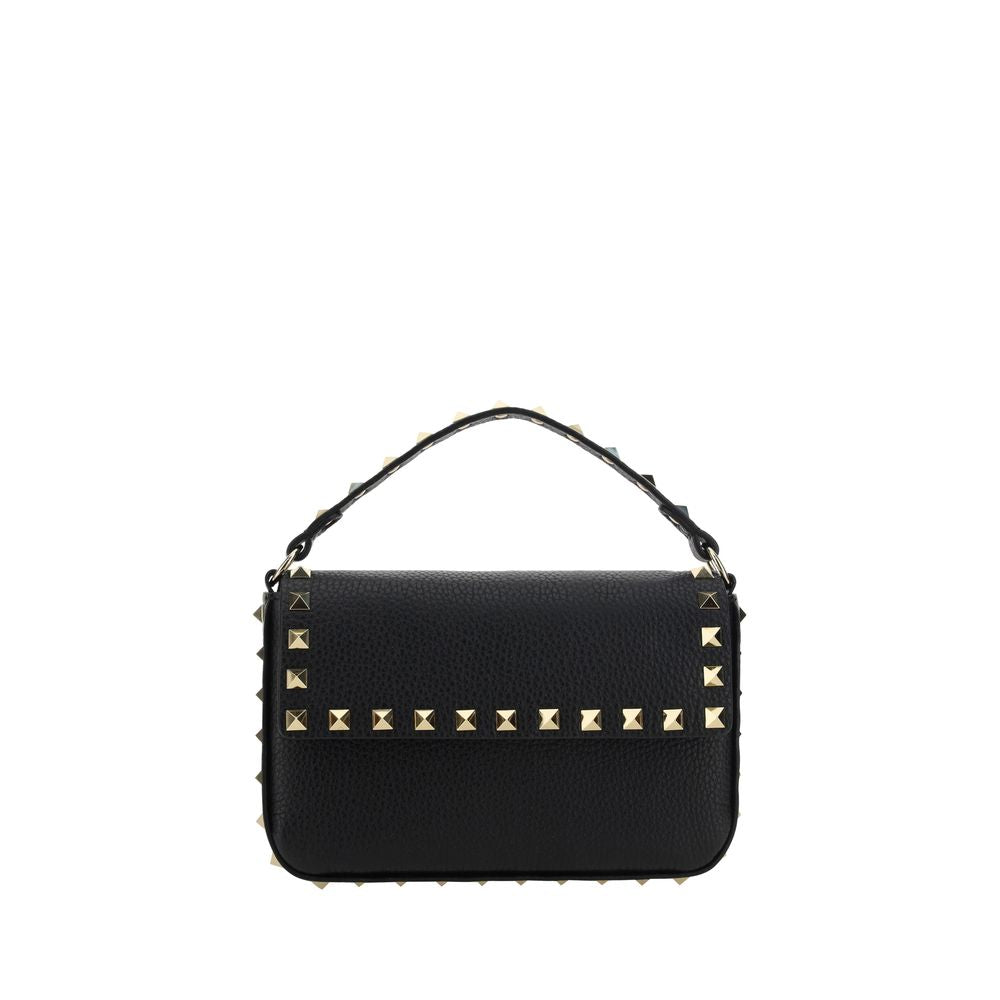 Bolso de hombro Valentino Garavani negro de piel de becerro Bos Taurus
