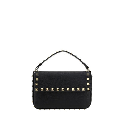 Bolso de hombro Valentino Garavani negro de piel de becerro Bos Taurus