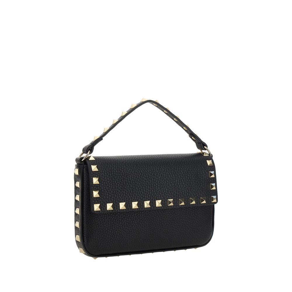 Bolso de hombro Valentino Garavani negro de piel de becerro Bos Taurus