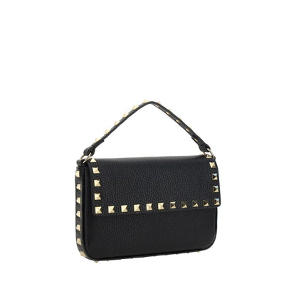 Bolso de hombro Valentino Garavani negro de piel de becerro Bos Taurus