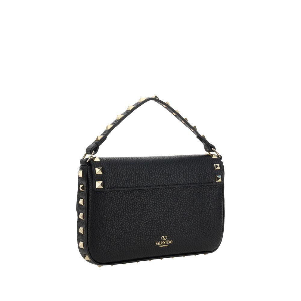 Bolso de hombro Valentino Garavani negro de piel de becerro Bos Taurus