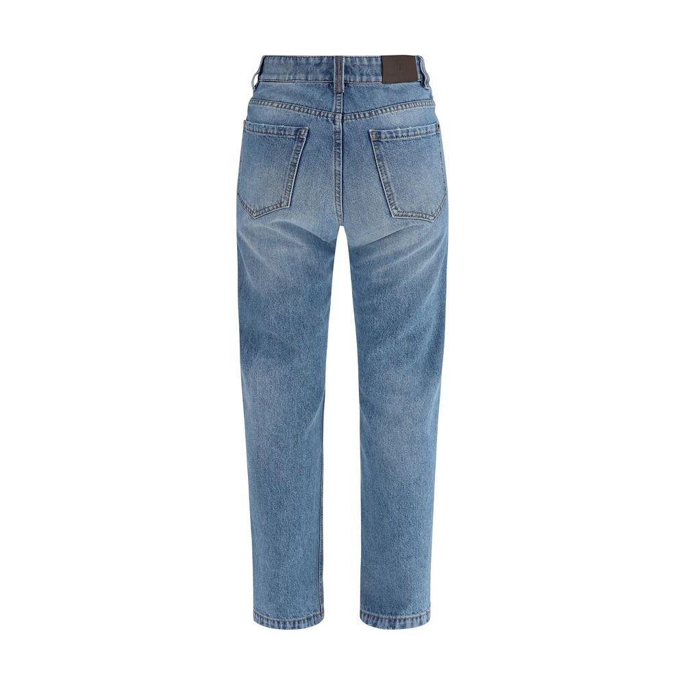 Vaqueros de algodón azul de Brunello Cucinelli