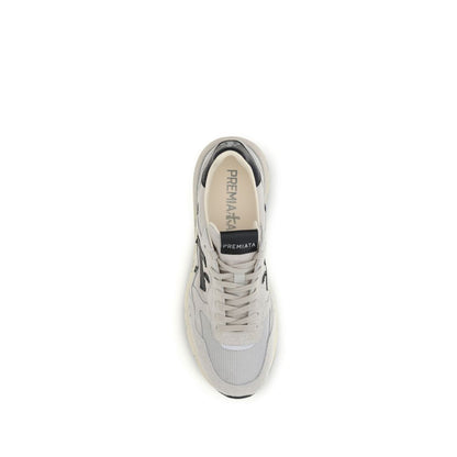 Premiata White Polyester Low Top Sneakers