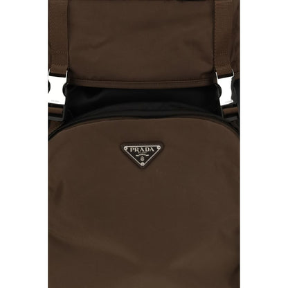 Sac à dos Prada en polyamide recyclé marron