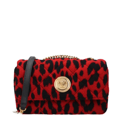 Sac porté épaule Versace en laine rouge