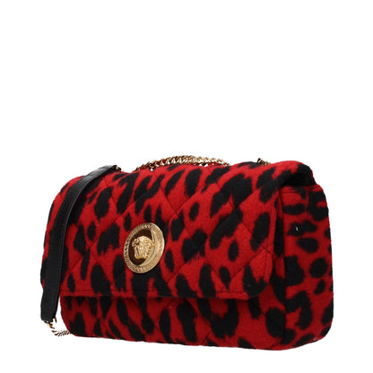 Sac porté épaule Versace en laine rouge