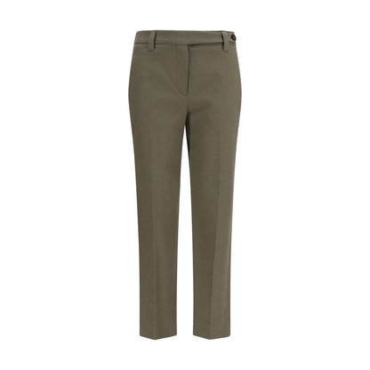 Pantalones de vestir bicolor de algodón Brunello Cucinelli