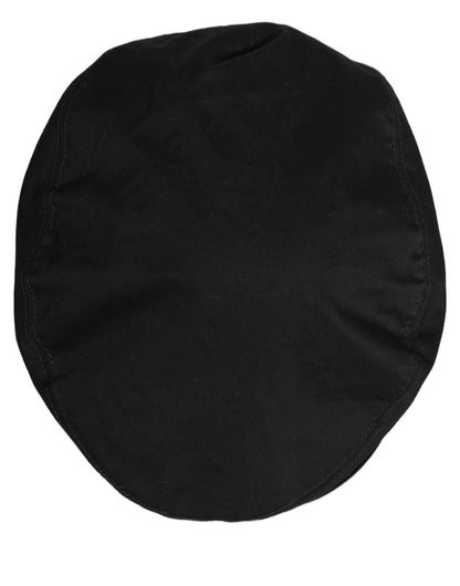Dolce & Gabbana Casquette Gavroche Homme en Coton Stretch Noir