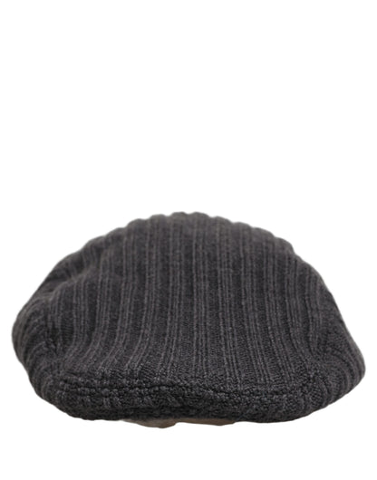Dolce & Gabbana Gorra de lana gris oscuro para hombre