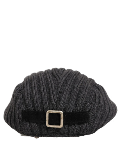 Dolce & Gabbana Gorra de lana gris oscuro para hombre