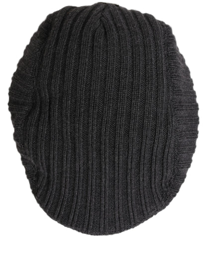 Dolce & Gabbana Gorra de lana gris oscuro para hombre