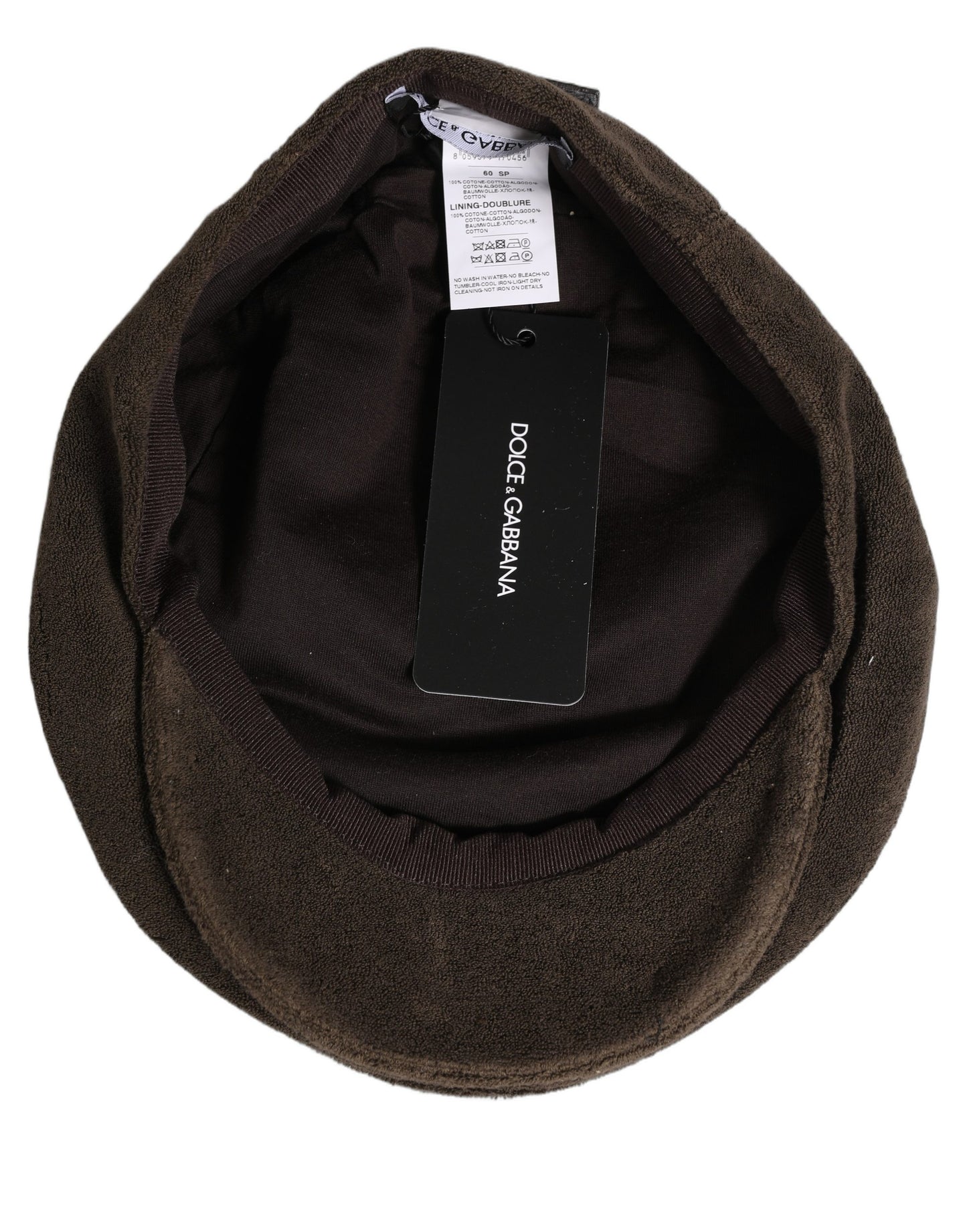 Casquette Gavroche en Coton Marron pour Homme Dolce & Gabbana
