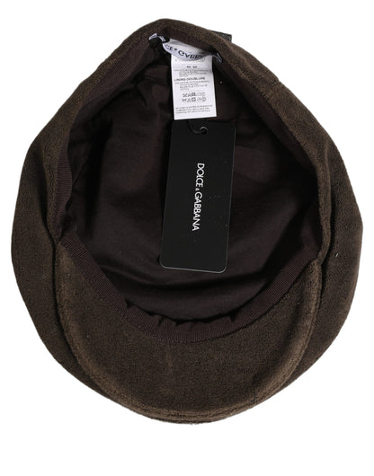 Casquette Gavroche en Coton Marron pour Homme Dolce & Gabbana