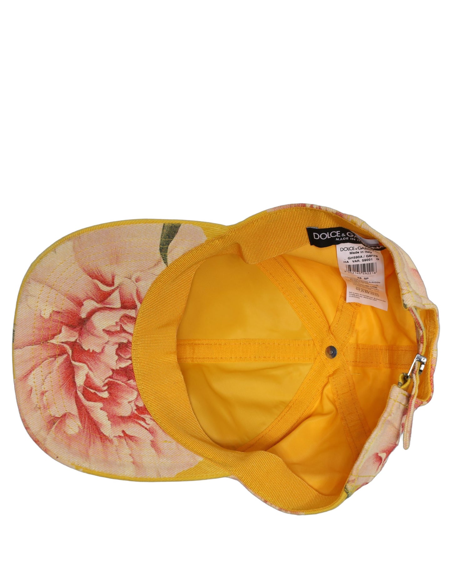 Gorra de béisbol Dolce & Gabbana de algodón multicolor con estampado floral para hombre