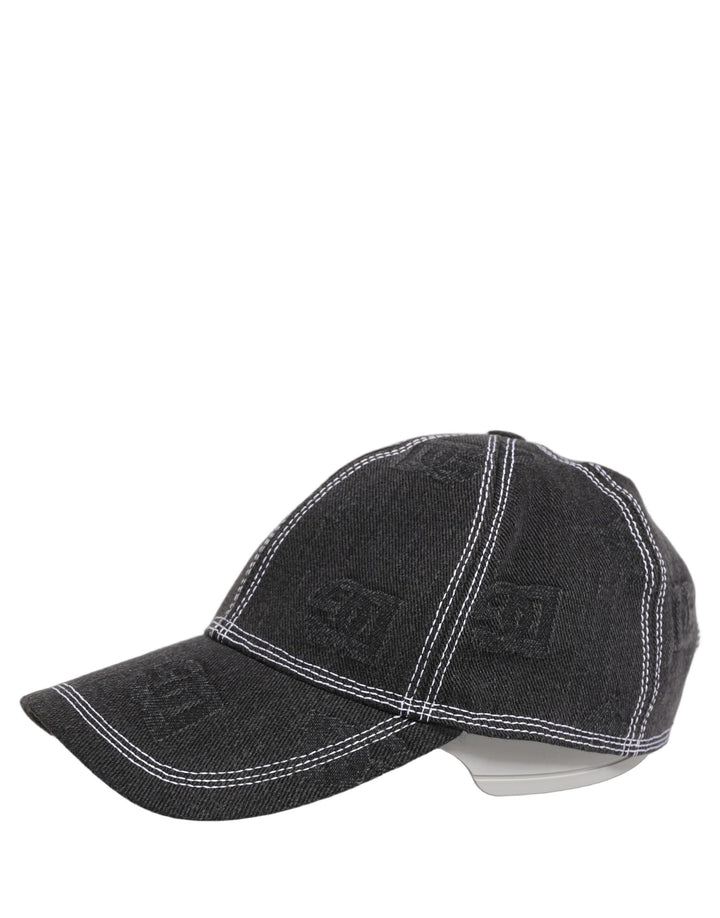 Dolce & Gabbana Casquette de Baseball Homme 6 Panneaux en Coton Noir